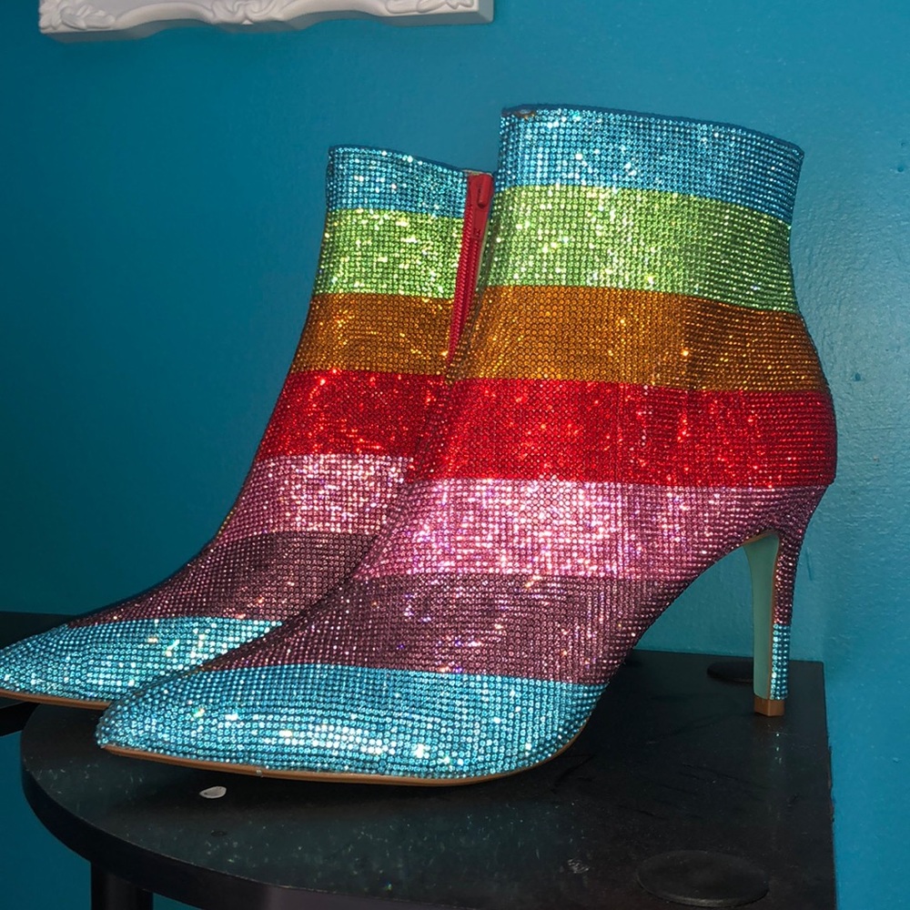 Betsy Johnson Multicolored Booties